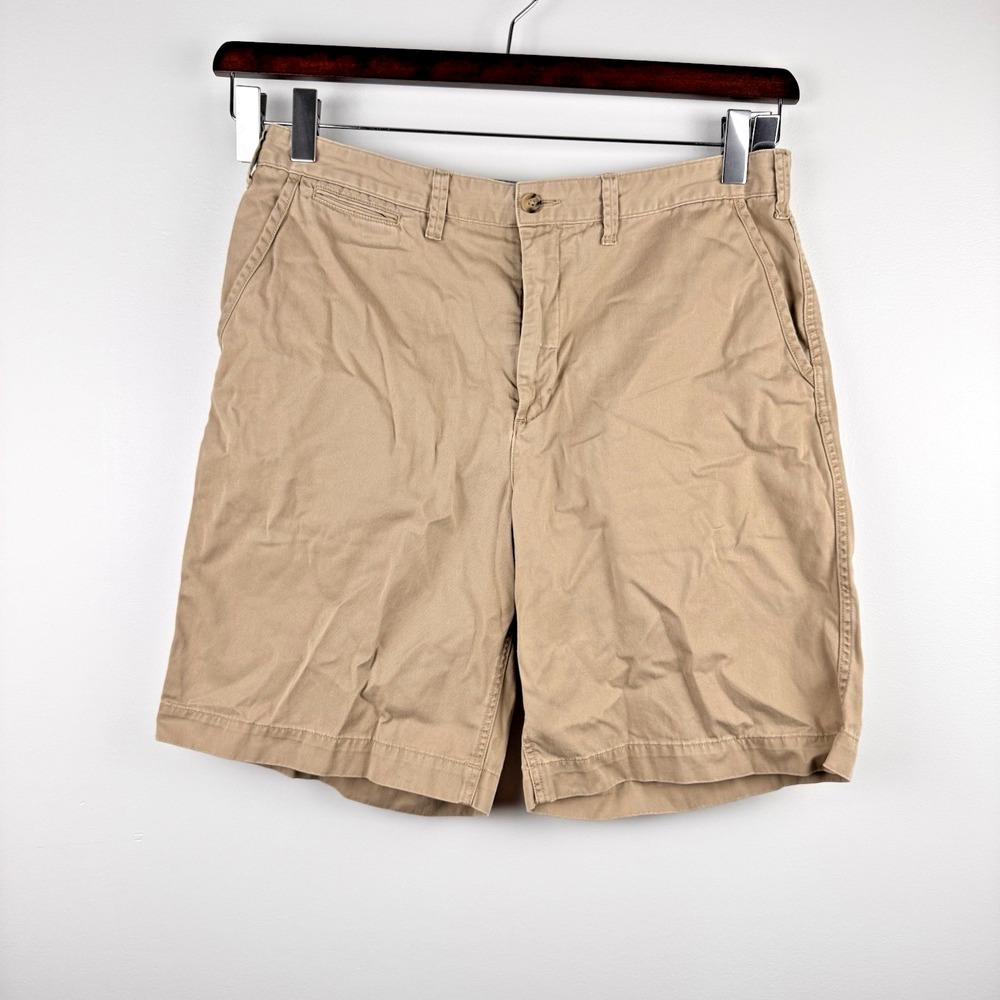 Polo Ralph Lauren Relaxed Fit Men's 36 (38) Tan Khaki Flat Front Shorts 10" Ins - Picture 2 of 6